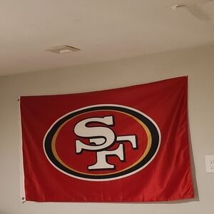 Red and Gold Wall Flag 49ers